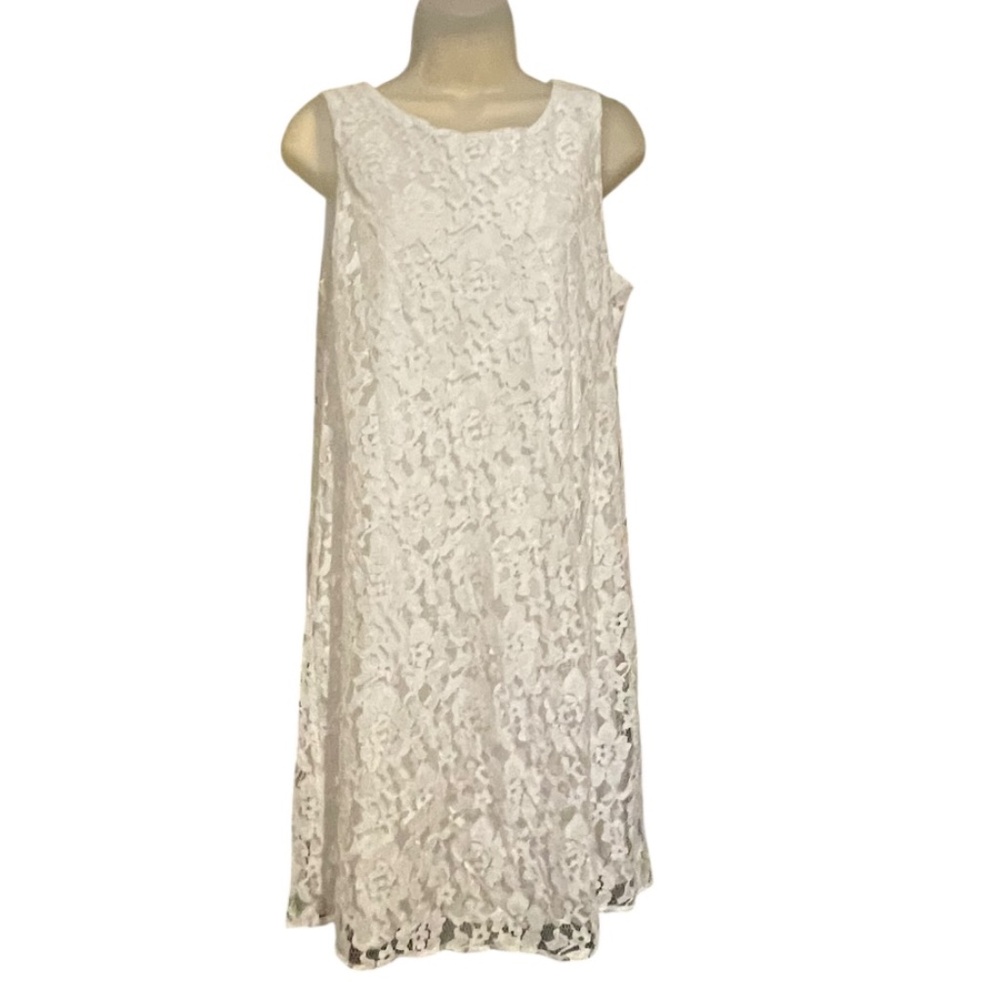 Apt 9 a-line Sleeveless lace dress Sheath Dress Size Medium EUC